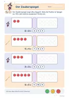 Vorschau - Arbeitsblätter - Verdoppeln und Halbieren an Halloween für kmE | Zauberspiegel, Fledermausflügel, gerecht teilen | Mit Memory | Klasse 1-2 - Seite 3