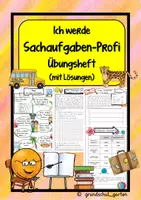 Vorschau - Stationenlernen - Sachaufgaben - Übungsheft - Mathe - Deckblatt