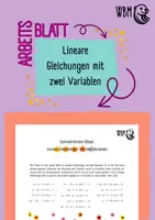Vorschau - Arbeitsblätter - Sternenhimmelrätsel - Lineare Gleichungen in zwei Variablen lösen - Deckblatt