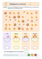 Vorschau - Arbeitsblätter - Strichliste und Säulendiagramm an Halloween | Diagramme lesen und ergänzen, Messen in cm, Waage-Rätsel | Klasse 1 - Seite 3