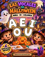 Vista previa - Hojas de trabajo - Las vocales de Halloween - Portada