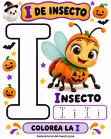 Vista previa - Hojas de trabajo - Las vocales de Halloween - página 3