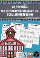 Vorschau - Arbeitsblätter - Französisch: Wiederholungsaufgaben zu Schuljahresbeginn (nach dem 2. Lernjahr) - Deckblatt