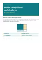 Vorschau - Arbeitsblätter - Brüche verstehen – Multiplizieren und Dividieren, Kehrwert (Klasse 6) - Seite 1