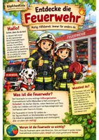 Vorschau - Mal- und Bastelvorlagen - Materialpaket - Feuerwehr | Lernheft & Malbuch – Berufe kennenlernen - Seite 2
