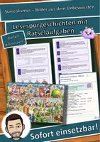 Vorschau - Arbeitsblätter - Surrealismus – Bilder aus dem Unbewussten – Lesespurgeschichte mit Rätselaufgaben (Klasse 10) - Deckblatt