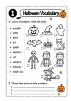 Vorschau - Unterrichtsreihen - 🎃 Halloween im Englischunterricht | 4 Arbeitsblätter zu Vocabulary & Reading | Klasse 3–6 - Seite 1