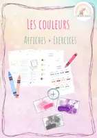 Aperçu - Fiches - Affiches & Exercices: Les couleurs - Page de couverture