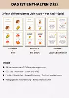 Vorschau - Stationenlernen - Lernspiel Herbst "Ich habe Wer hat?" Lesespiel | Sprachspiel Deutsch für Kita, Vorschule & Klasse 1–2 | Sprachförderung, Lesen & Wortschatz - Seite 2