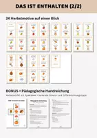 Vorschau - Stationenlernen - Lernspiel Herbst "Ich habe Wer hat?" Lesespiel | Sprachspiel Deutsch für Kita, Vorschule & Klasse 1–2 | Sprachförderung, Lesen & Wortschatz - Seite 3