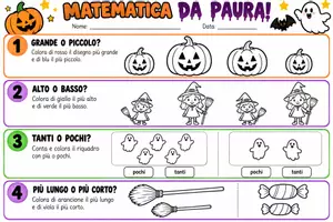 anteprima - Esercizi - scheda matematica prima tema halloween - Pagina 1