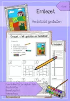 Vorschau - Unterrichtsreihen - Erntezeit - Herbstbild zum Thema Ernte gestalten - Deckblatt