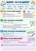 Vorschau - Arbeitsblätter - Gedichte - Was ist das eigentlich? (Einstieg/Vorwissen, Merkmale) - Deckblatt