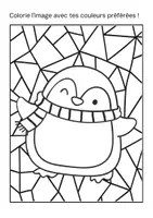 Aperçu - Matériel pour travaux manuels / dessin - Coloriages pop art d'hiver – 8 modèles - Page 1