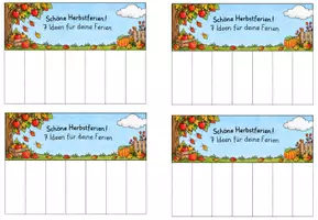 Vorschau - Bildkarten - Herbstferien to go Feriengruß mit 7 Ideen + Blanko-Vorlage - Seite 3