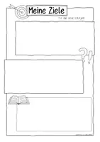 Vorschau - Arbeitsblätter - Meine Ziele für das (Schul)Jahr - in Sketchnotes - Seite 1
