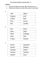 Vorschau - Spiele - ABC - Wörter nach dem Alphabet ordnen Klasse 2/3 - Seite 1