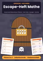 Vorschau - Arbeitsblätter - Halloween Escape-Heft Mathe Klasse 2/3 - Deckblatt