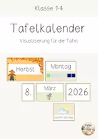 Vorschau - Poster - Tafelkalender - Visualisierung für die Tafel - Deckblatt