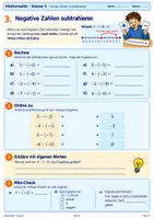 Vorschau - Stundenentwürfe - Subtraktion ganzer Zahlen sicher verstehen – Zahlengerade, Minusklammern & Sachaufgaben | Mathe Klasse 5 - Seite 2