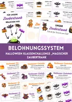 Vorschau - Spiele - Belohnungssystem mit Klassenbelohnungen - Halloween Klassenchallenge – Soziales Lernen & Klassenmanagement Grundschule – Klassengemeinschaft & Sozialkompetenz - Deckblatt