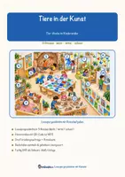 Vorschau - Arbeitsblätter - Tiere in der Kunst – Lesespurgeschichte mit Rätselaufgaben (Klasse 1) - Seite 1
