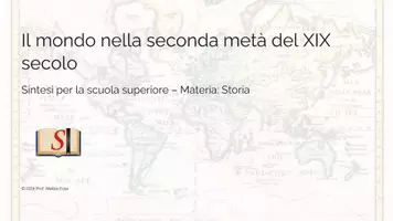 anteprima - Presentazioni / Lavagne - Il mondo nella seconda metà del XIX secolo - Pagina di copertina