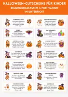 Vorschau - Fördermaterial/Inklusion - Halloween-Gutscheine für Kinder – Belohnungssystem & Motivation im Unterricht - Hausaufgabenfrei-Gutschein - Motivation & Classroom Management - Deckblatt