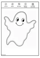 Aperçu - Matériel pour travaux manuels / dessin - Halloween – fantômes à piquer pour la fenêtre - Page 2