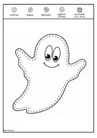 Aperçu - Matériel pour travaux manuels / dessin - Halloween – fantômes à piquer pour la fenêtre - Page 3