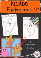 Vista previa - Hojas de trabajo - Halloween: fantasmas para picar y decorar la ventana - Portada