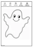Vista previa - Hojas de trabajo - Halloween: fantasmas para picar y decorar la ventana - página 2