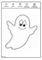 Vista previa - Hojas de trabajo - Halloween: fantasmas para picar y decorar la ventana - página 3