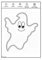 Voorbeeld - Afbeeldingskaarten - Halloween raamdecoratie spoken – prikkaarten - Pagina 1