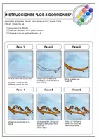 Vista previa - Manualidades / Dibujos para colorear - Los tres gorriones: proyecto de arte de invierno en dos niveles - página 1