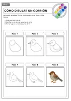 Vista previa - Manualidades / Dibujos para colorear - Los tres gorriones: proyecto de arte de invierno en dos niveles - página 2