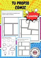 Vista previa - Hojas de trabajo - Plantillas para crear tu propio cómic - Portada