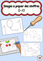 Aperçu - Apprentissages en autonomie - Introduction aux chiffres de 0 à 10 avec piquage - Page de couverture