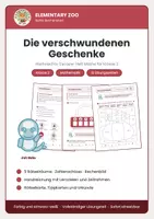 Vorschau - Arbeitsblätter - Mathe Klasse 2: Weihnachts-Escape-Heft Die verschwundenen Geschenke – Rätselräume mit Zahlenschloss im Zahlenraum bis 100 - Deckblatt