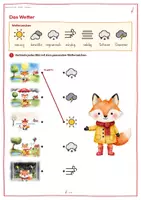 Vorschau - Arbeitsblätter - Wetter Klasse 2 | Sachunterricht Arbeitsblätter | Wettersymbole | Thermometer ablesen | Wetterbeobachtung - Seite 1