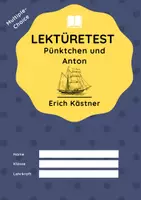 Vorschau - Arbeitsblätter - Lektüretest zu "Pünktchen und Anton" von Erich Kästner - Deckblatt