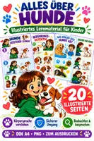 Vorschau - Spiele - Alles über Hunde | 20 illustrierte Seiten + Bonus-Leitfaden - Deckblatt