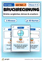 Vorschau - Spiele - Ich habe – wer hat? Bruchrechnung Klasse 5–6 | Brüche kürzen, erweitern, vergleichen | differenziert - Deckblatt