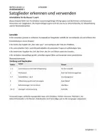 Vorschau - Arbeitsblätter - Satzglieder - Klasse 5-6 mit Lösung - Seite 1