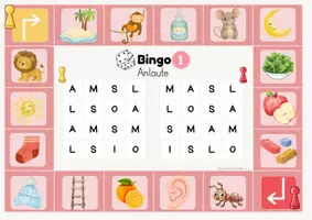 Vorschau - Spiele - Anlautbingo (A,I,L,M,O,S) - Freiarbeitsmaterial - Seite 1