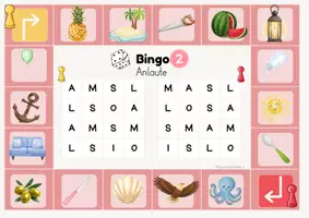 Vorschau - Spiele - Anlautbingo (A,I,L,M,O,S) - Freiarbeitsmaterial - Seite 2
