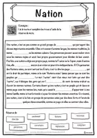 Aperçu - Inclusion - Nation – Fiche : texte à trous, compréhension orale et mots mêlés - Page 1