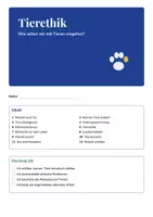 Vorschau - Unterrichtsreihen - Tierethik | Arbeitsheft + Klassenarbeit | Tierschutz, Pathozentrismus & Tierhaltung | Ethik Klasse 7/8 | mit Lösungen - Seite 1