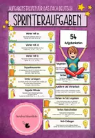 Vorschau - Aufgabenkarten - Sprinteraufgaben - Fach Deutsch - Deckblatt