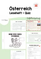 Vorschau - Arbeitsblätter - Österreich Leseheft: Meine Reise durch Österreich - Deckblatt